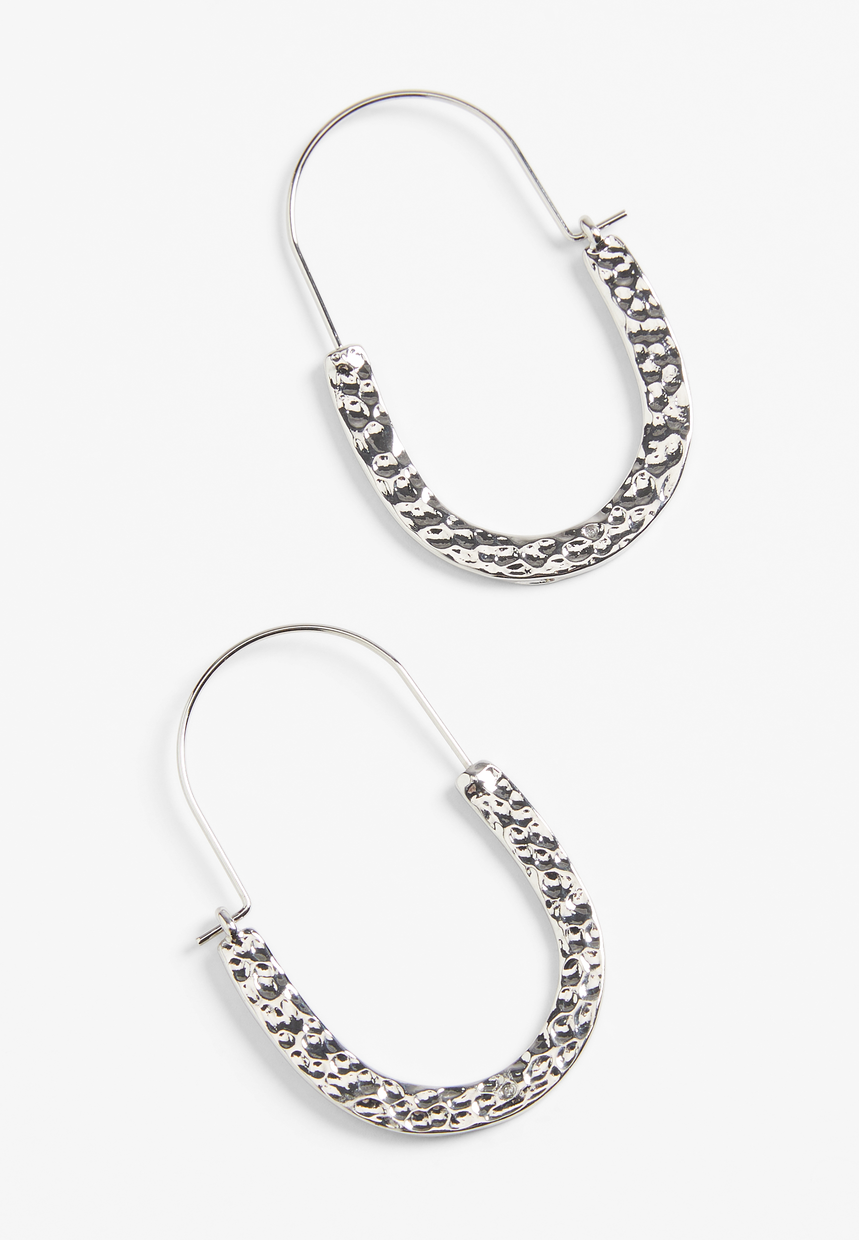 Hammered Oval Drop Earrrings | maurices
