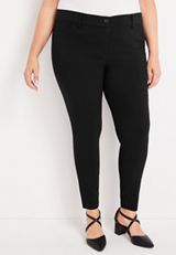 Plus Size Bengaline Mid Fit Skinny Ankle Dress Pant, C106, small