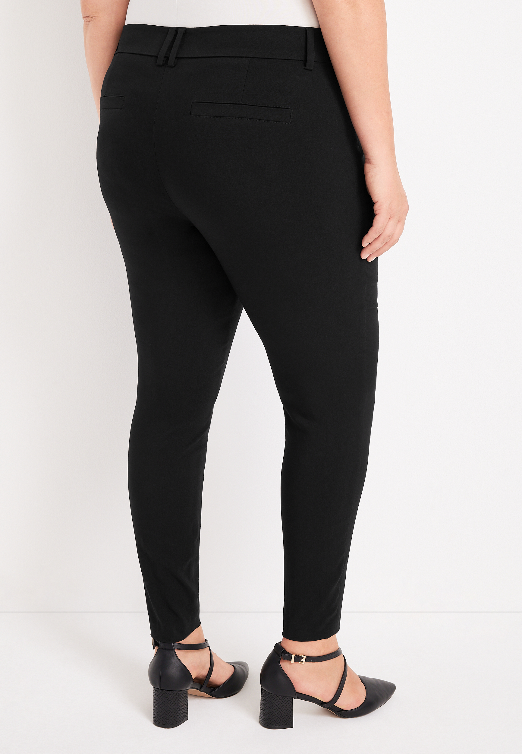 Plus Size Bengaline Mid Fit Skinny Ankle Dress Pant, C106, large