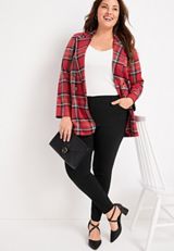 Plus Size Bengaline Mid Fit Skinny Ankle Dress Pant, C106, small