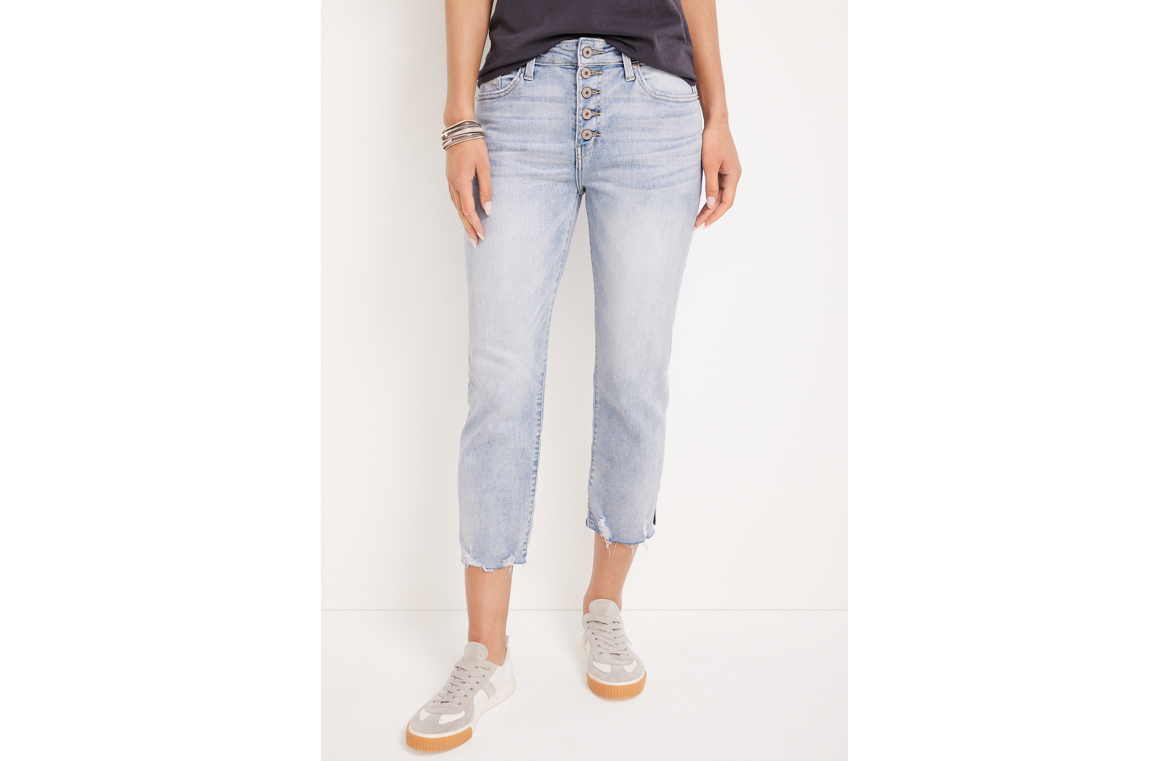 KanCan™ High Rise Button Fly Cropped Jean