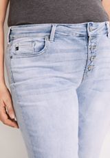 Plus Size KanCan&trade; High Rise Button Fly Cropped Jean, MEDIUM SANDBLAST, small