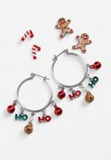 3 Piece Hoop and Holiday Stud Earring Set, C1524, small