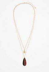 Buffalo Plaid Pendant Necklace, , small