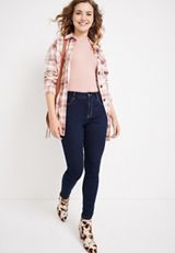m jeans by maurices&trade; Curvy High Rise Dark Wash Jegging, C239, small