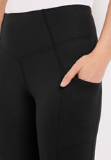 Black Super High Rise Luxe Pocket Capri Legging, C106, small
