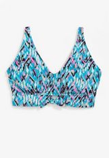 Plus Size Front Tie Bikini SwimTop, C7346, small