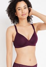 SmoothBliss Wireless Full Coverage Bra, BORDEAUX WINE, small