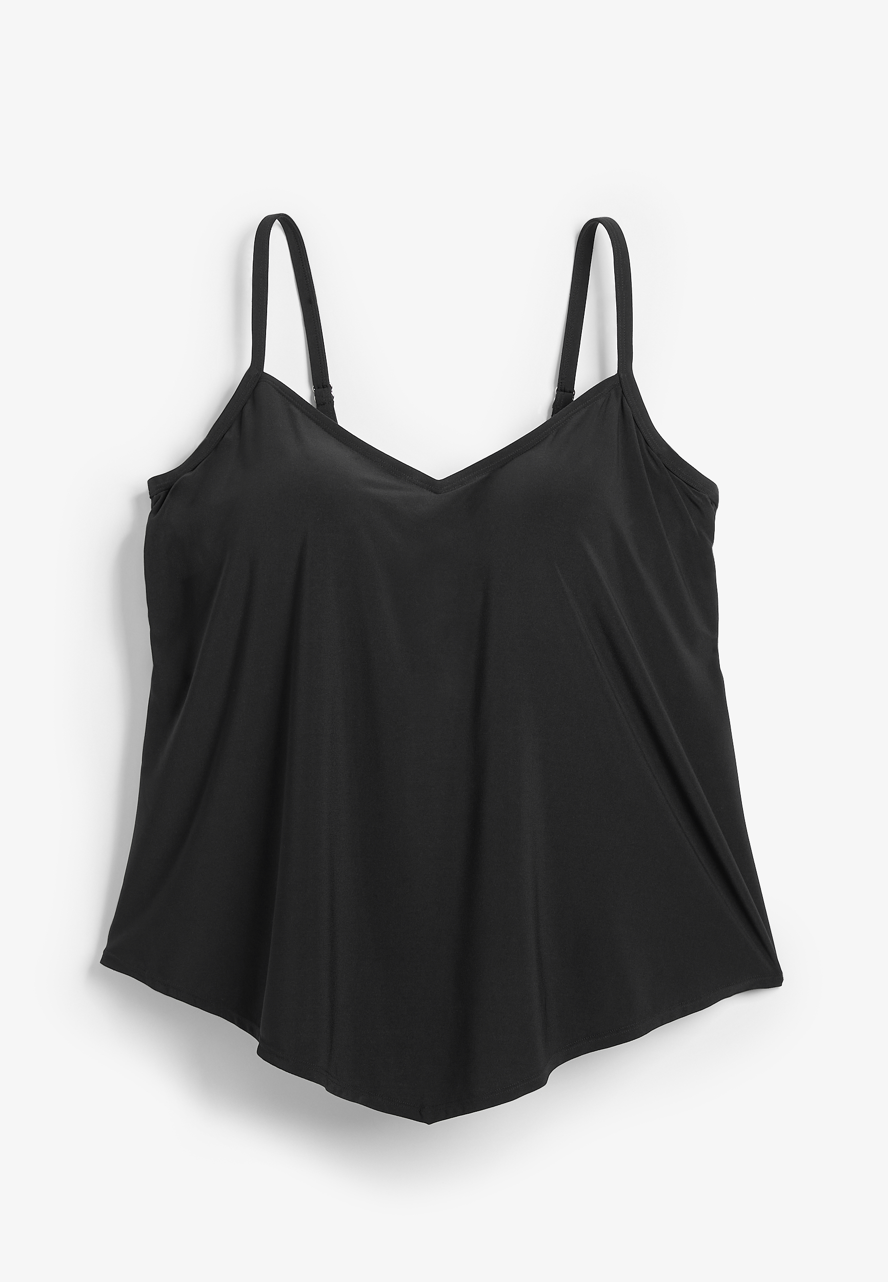 Plus Hanky Hem Tankini Swim Top