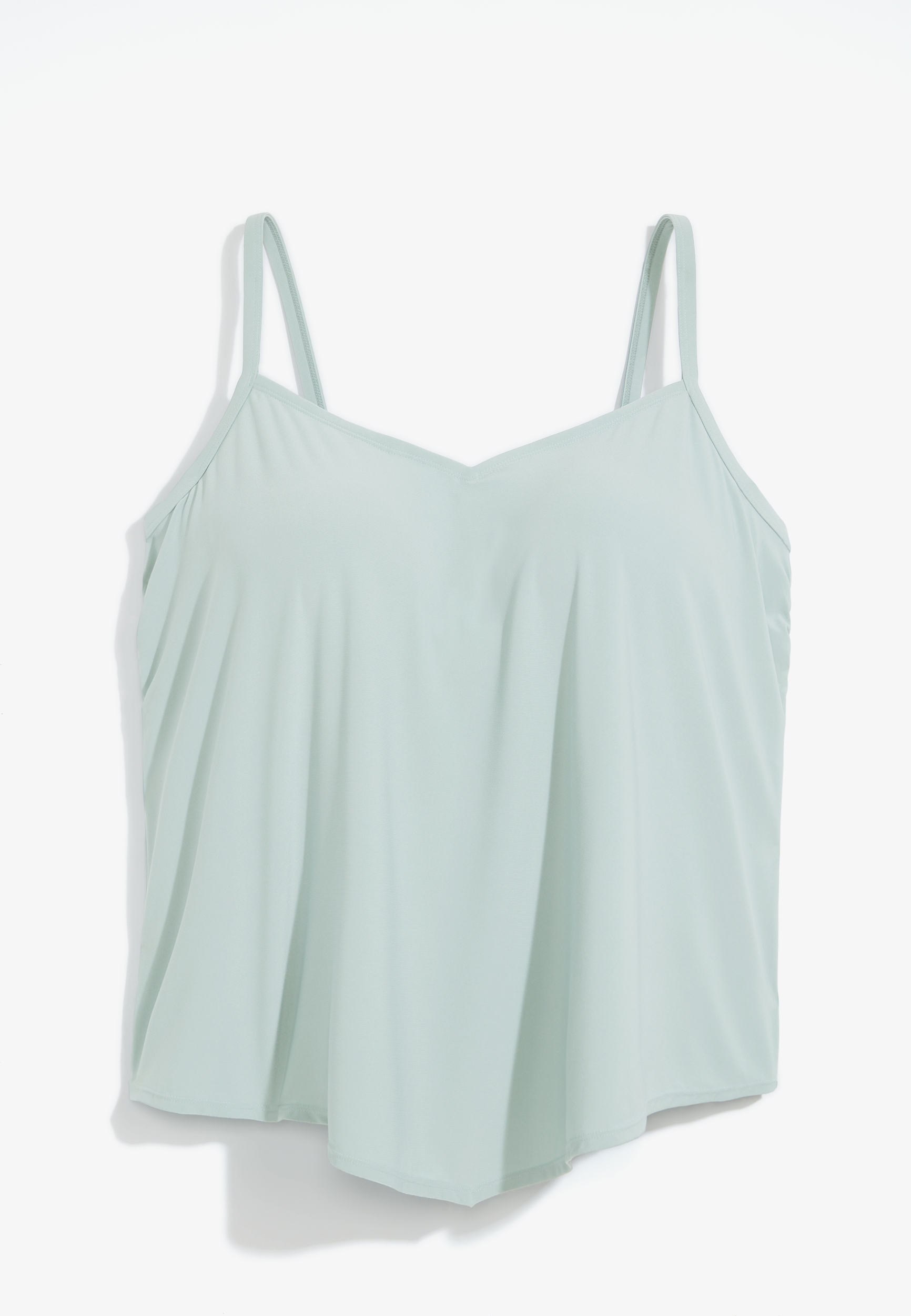 Plus Size Hanky Hem Tankini Swim Top, C6613, large