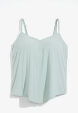 Plus Size Hanky Hem Tankini Swim Top, C6613, small
