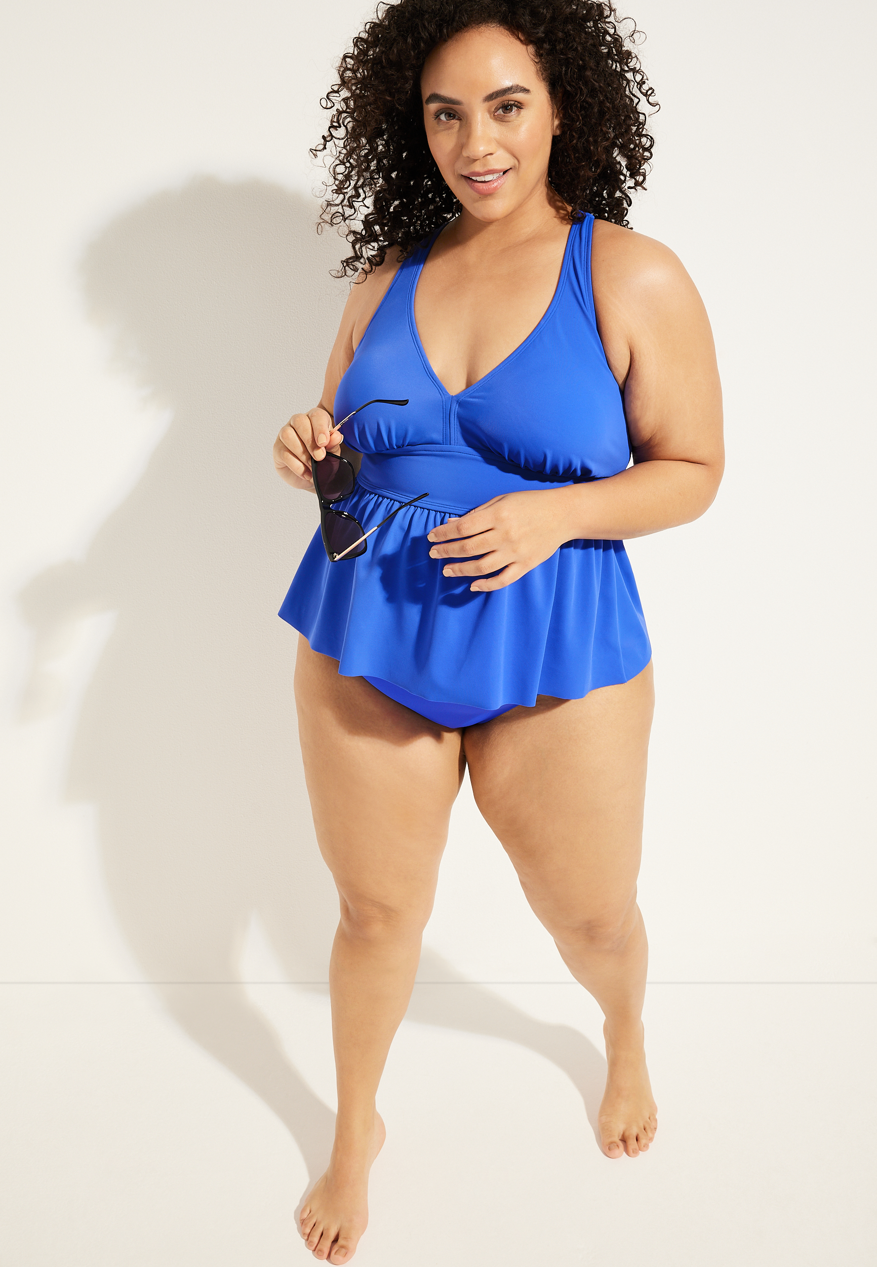 Top plus size peplum swimwear Store