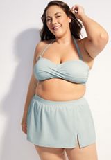 Plus Size Swim Skirt, JADE MIST, small