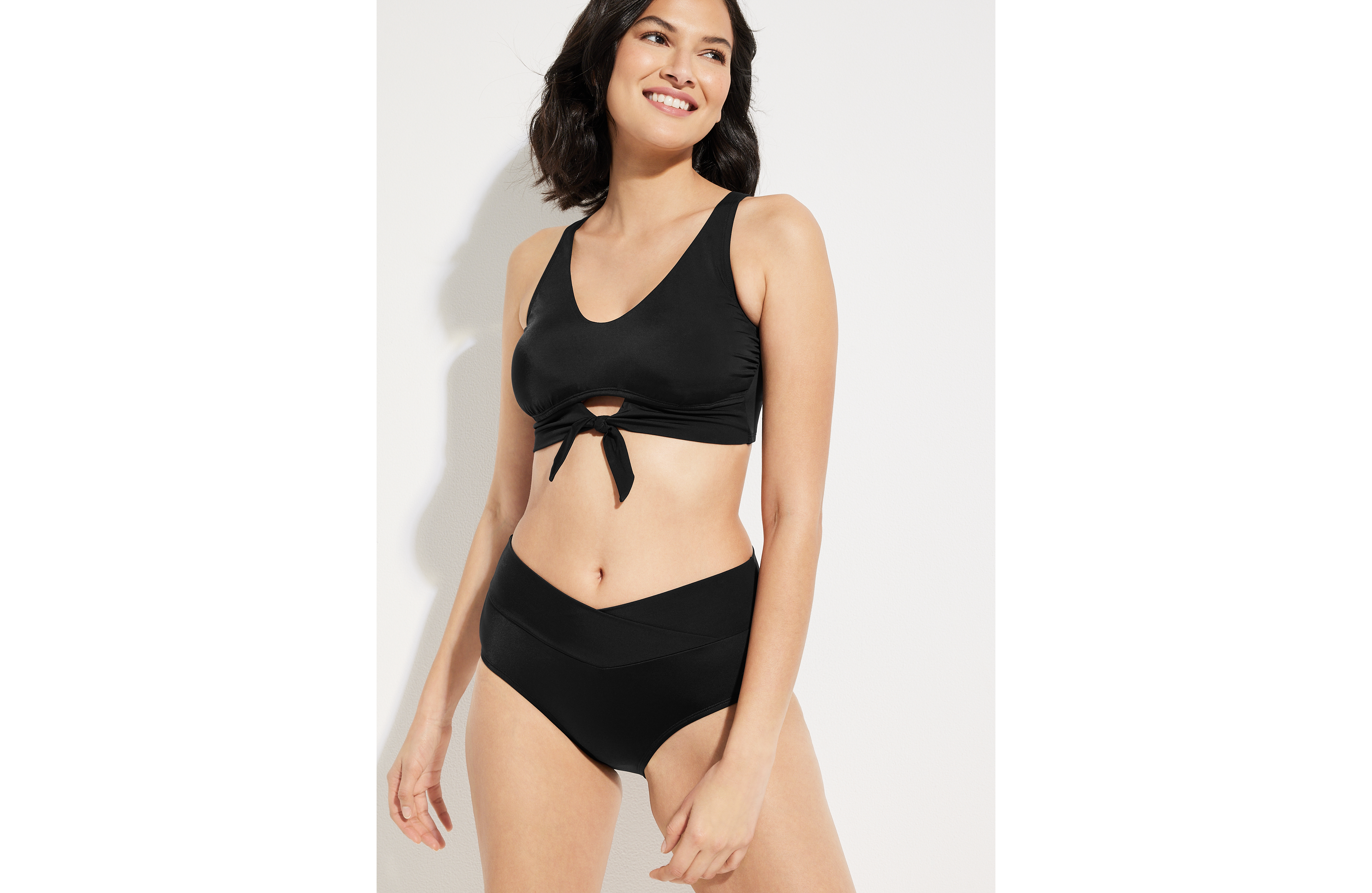 Crossover High Waist Bikini Bottom