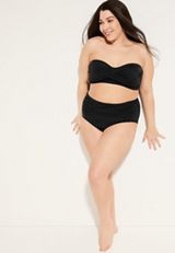 Plus Sizen Twist Bandeau Bikini Top, C106, small