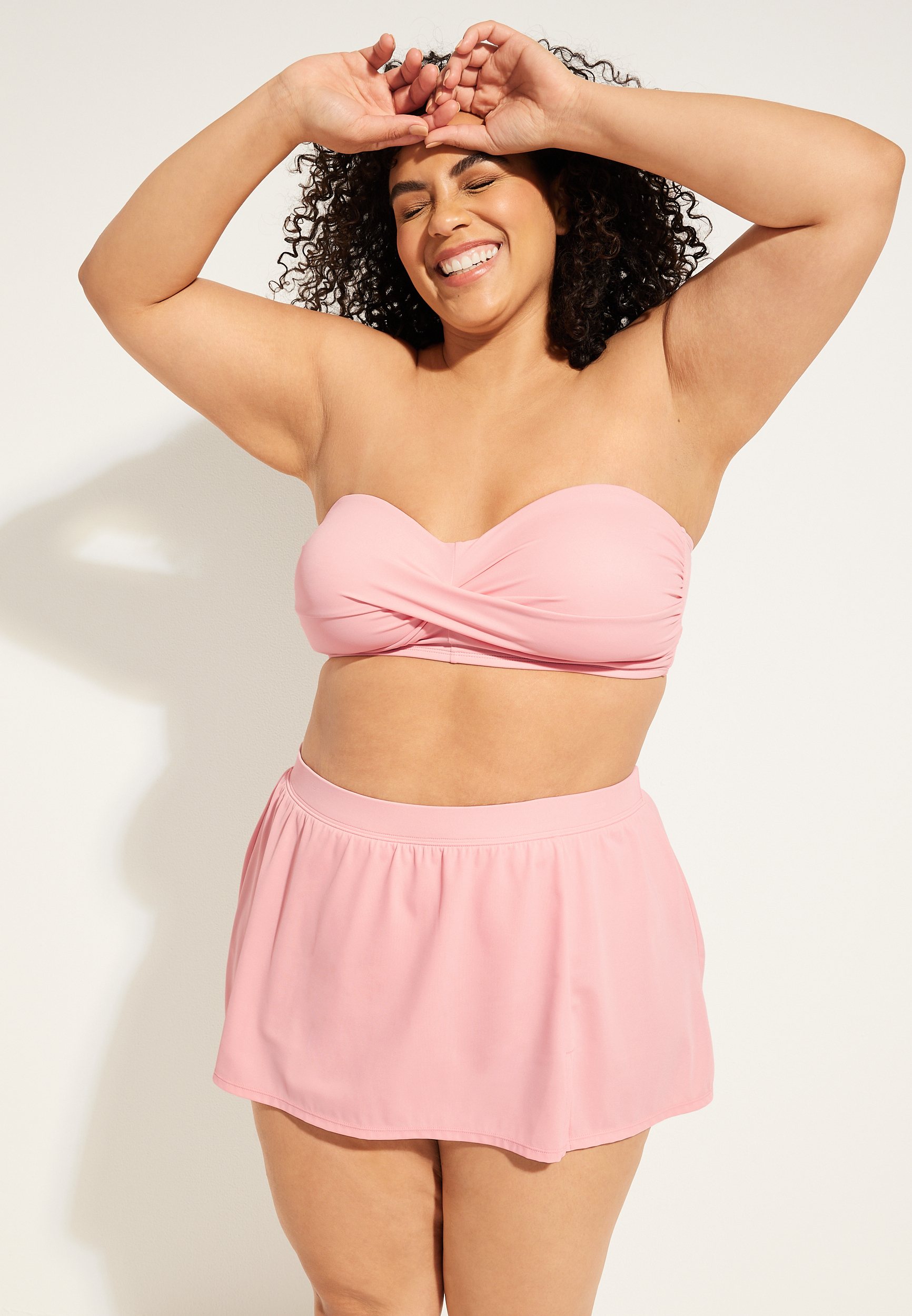 Plus Sizen Twist Bandeau Bikini Top, C5566, large