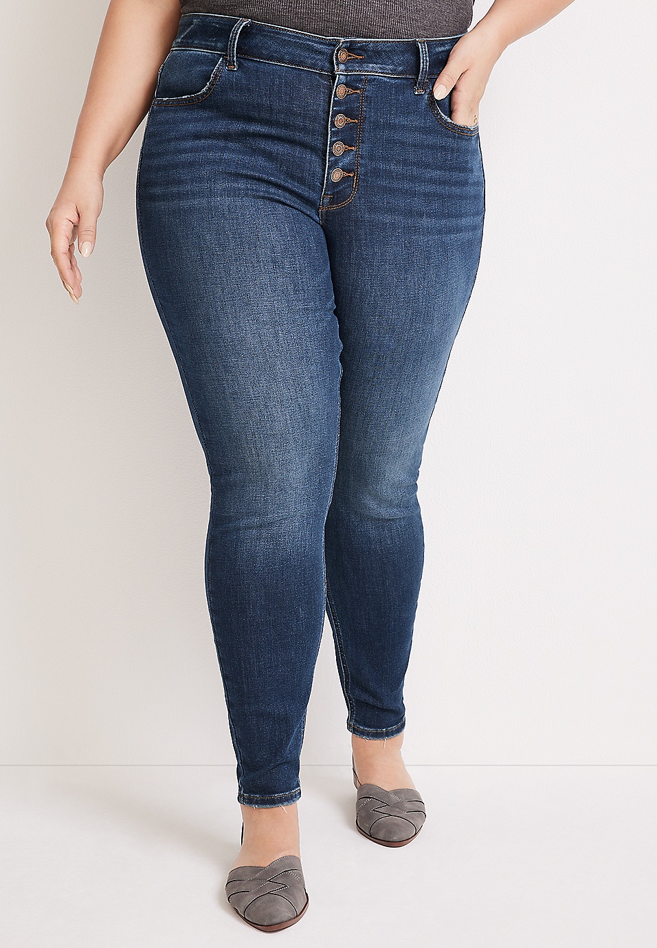 Plus Size m jeans by maurices™ Cool Comfort High Rise Button Fly Jegging