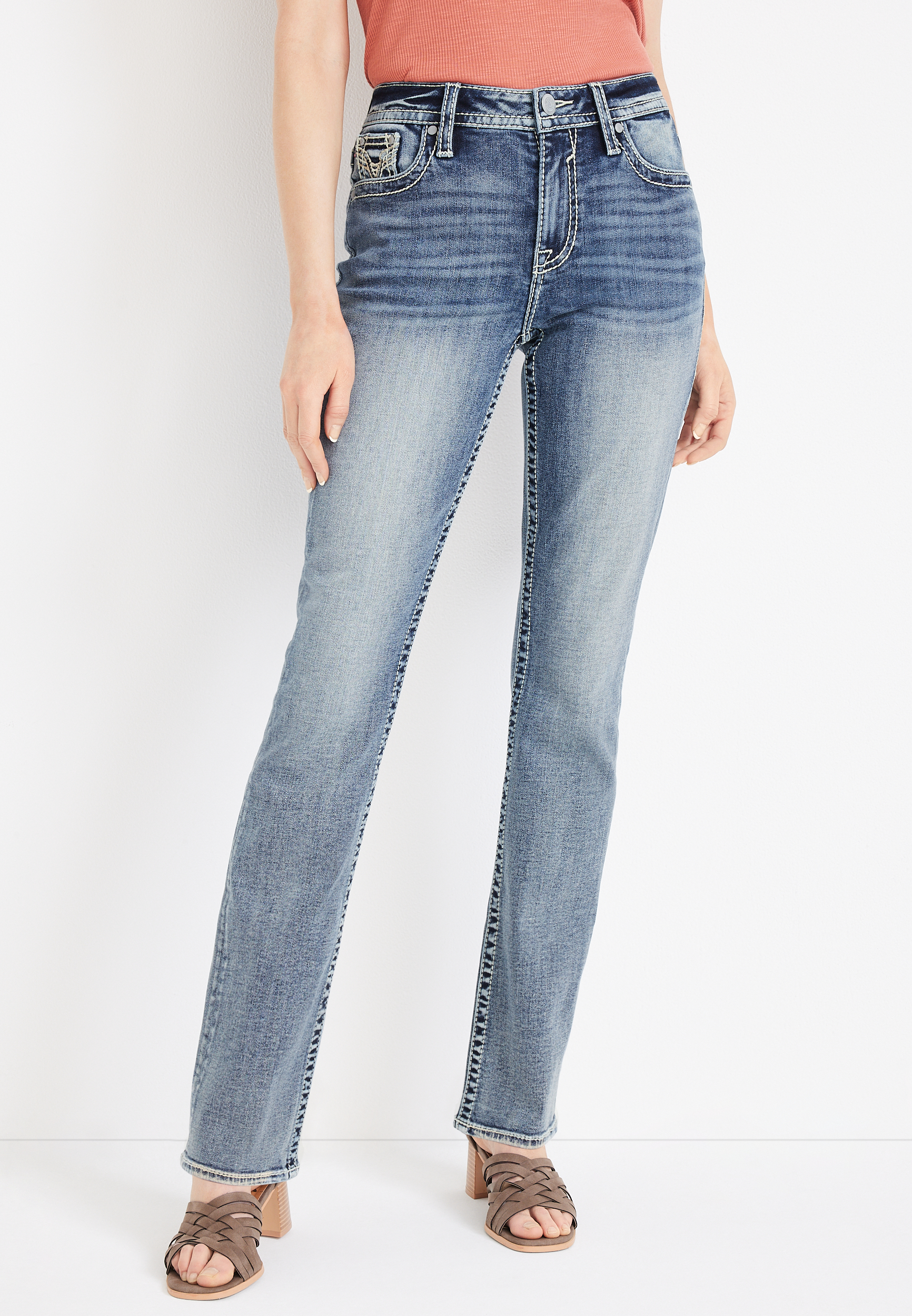 Vigoss&reg; Slim Boot Heritage High Rise Jean, C3337, large