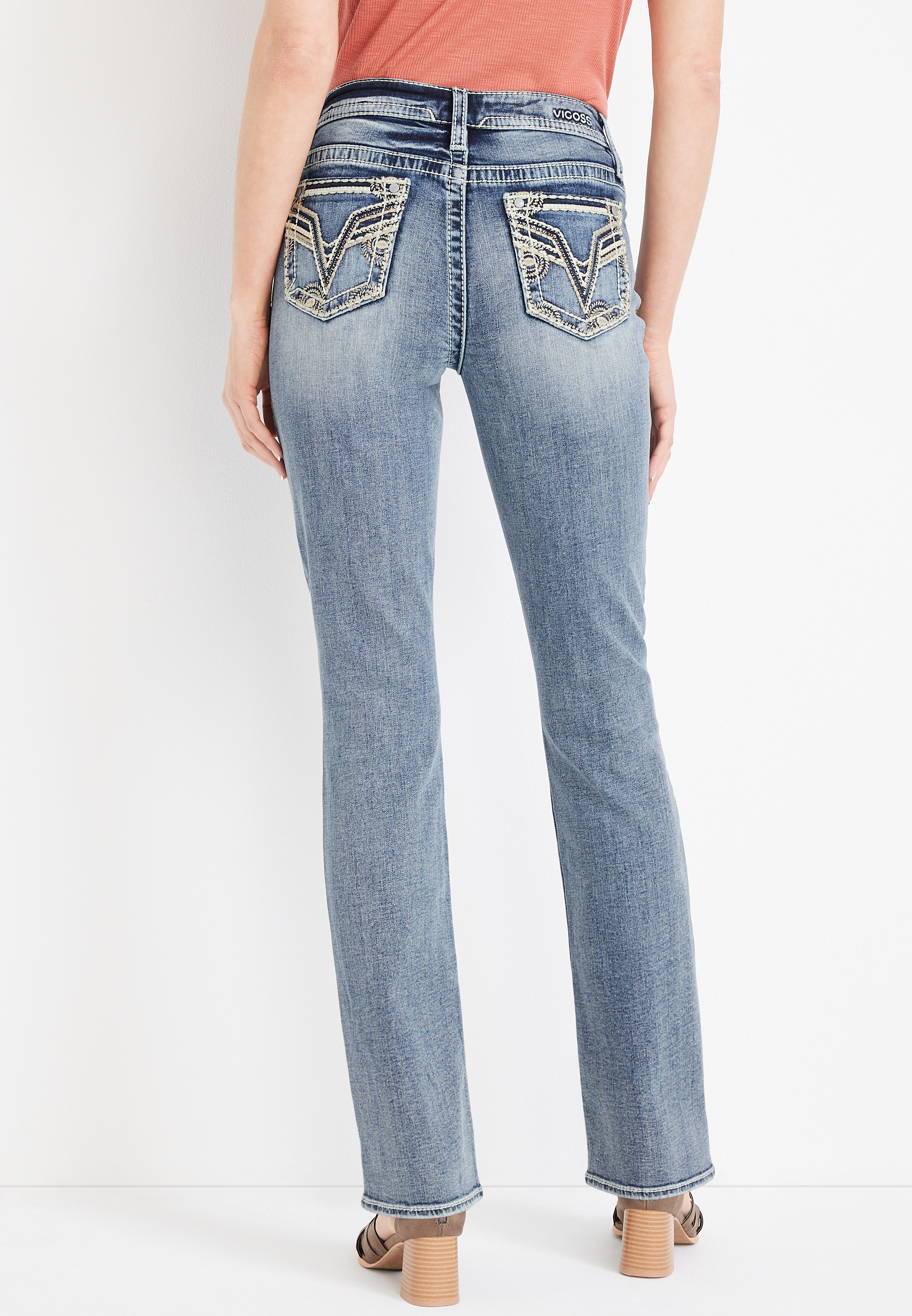 Vigoss&reg; Slim Boot Heritage High Rise Jean, C3337, large