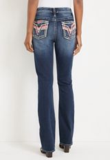 Vigoss&reg; Bootcut Heritage Americana High Rise Jean, DARK SANDBLAST, small