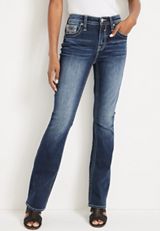 Vigoss&reg; Bootcut Heritage Americana High Rise Jean, DARK SANDBLAST, small