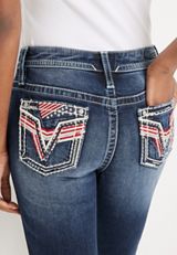 Vigoss&reg; Bootcut Heritage Americana High Rise Jean, DARK SANDBLAST, small