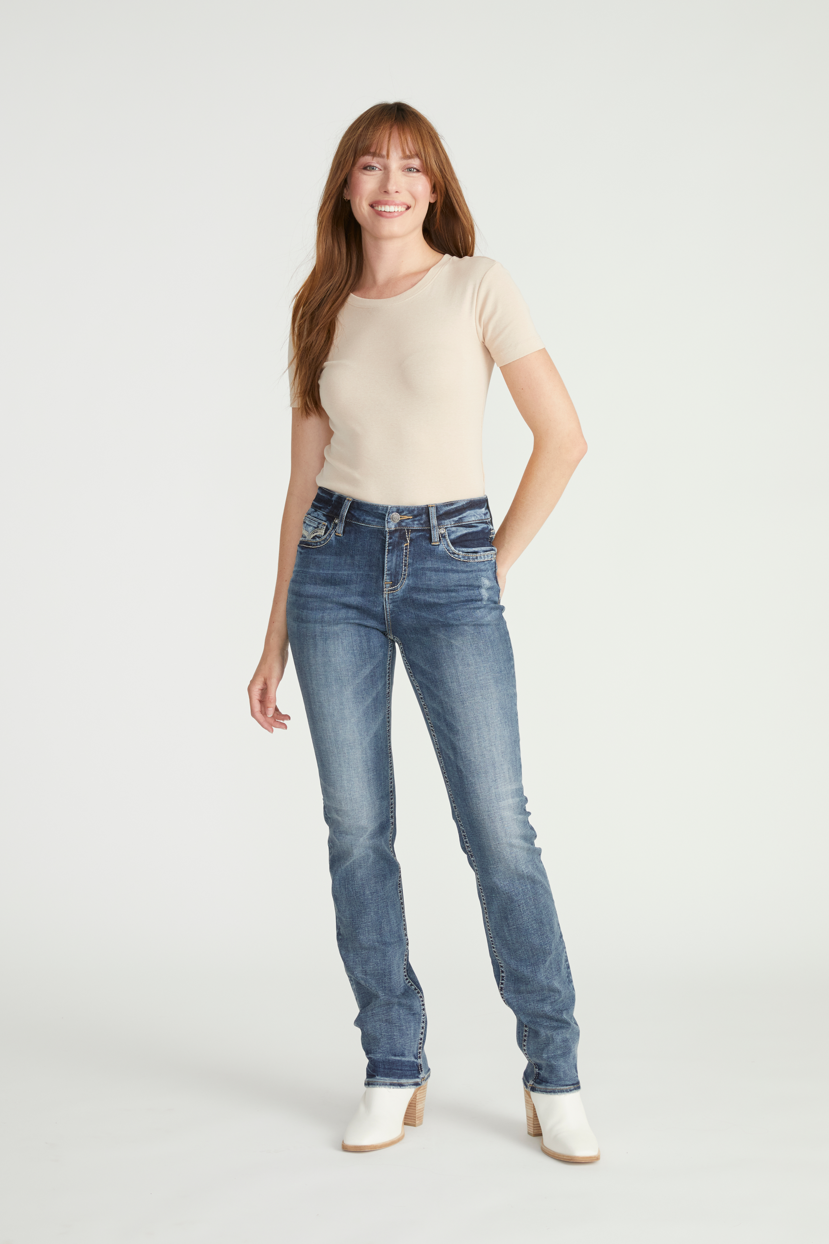 Vigoss&reg; Straight Heritage Mid Rise Jean, C3337, large