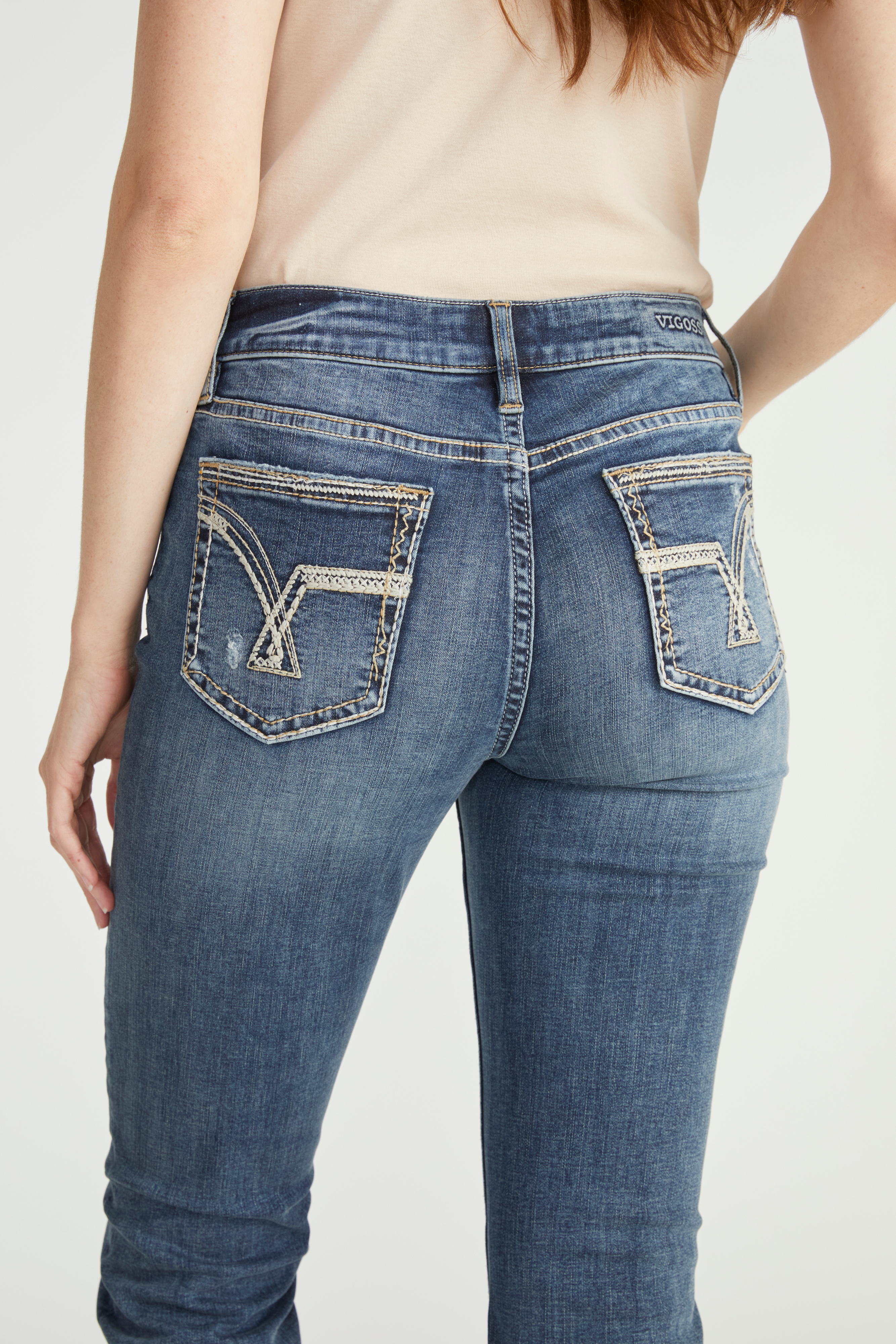 Vigoss&reg; Straight Heritage Mid Rise Jean, C3337, large