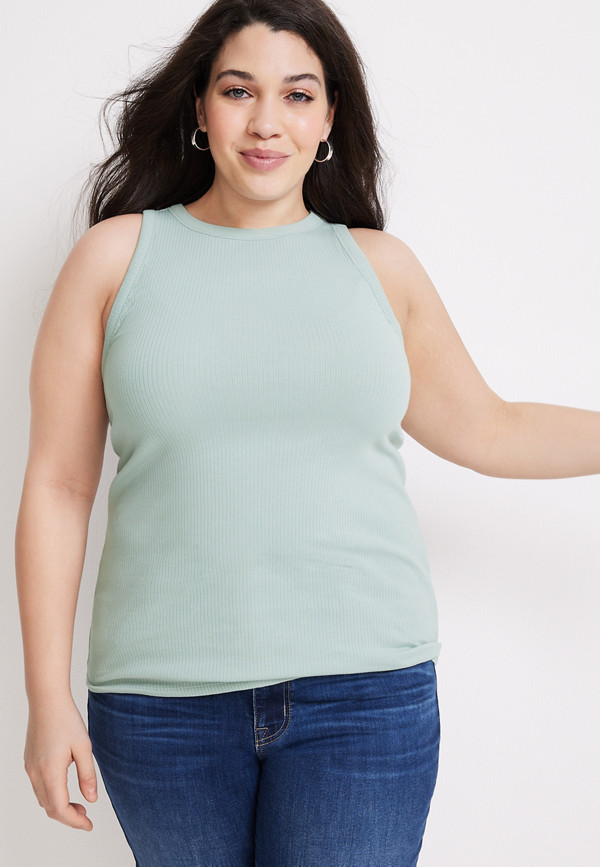 Plus Size Highline Solid Ribbed Tank Top | maurices