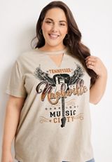 Plus Size Nashville Graphic Tee, C183, small