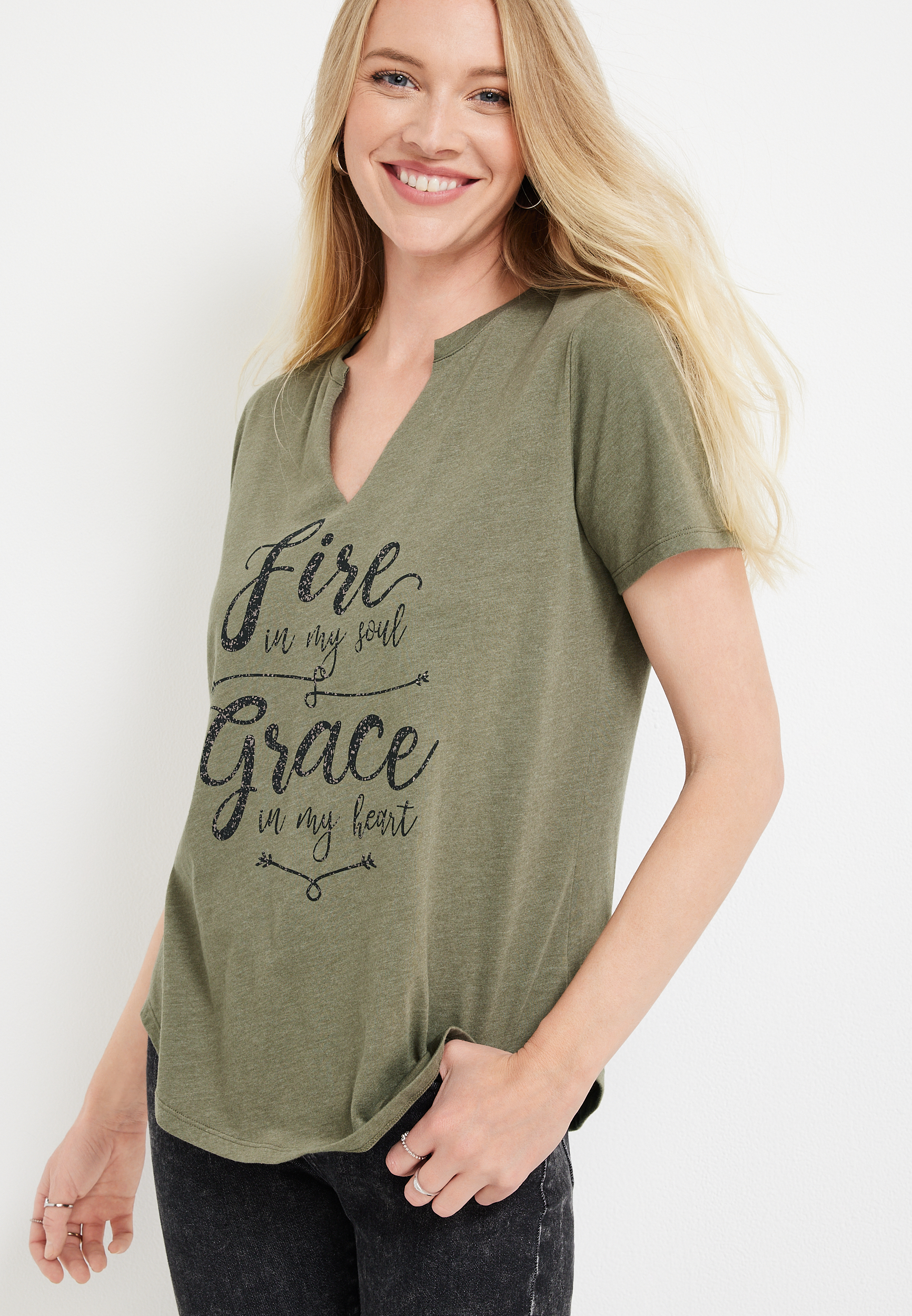 Fire In My Soul Graphic Tee, C2977, large