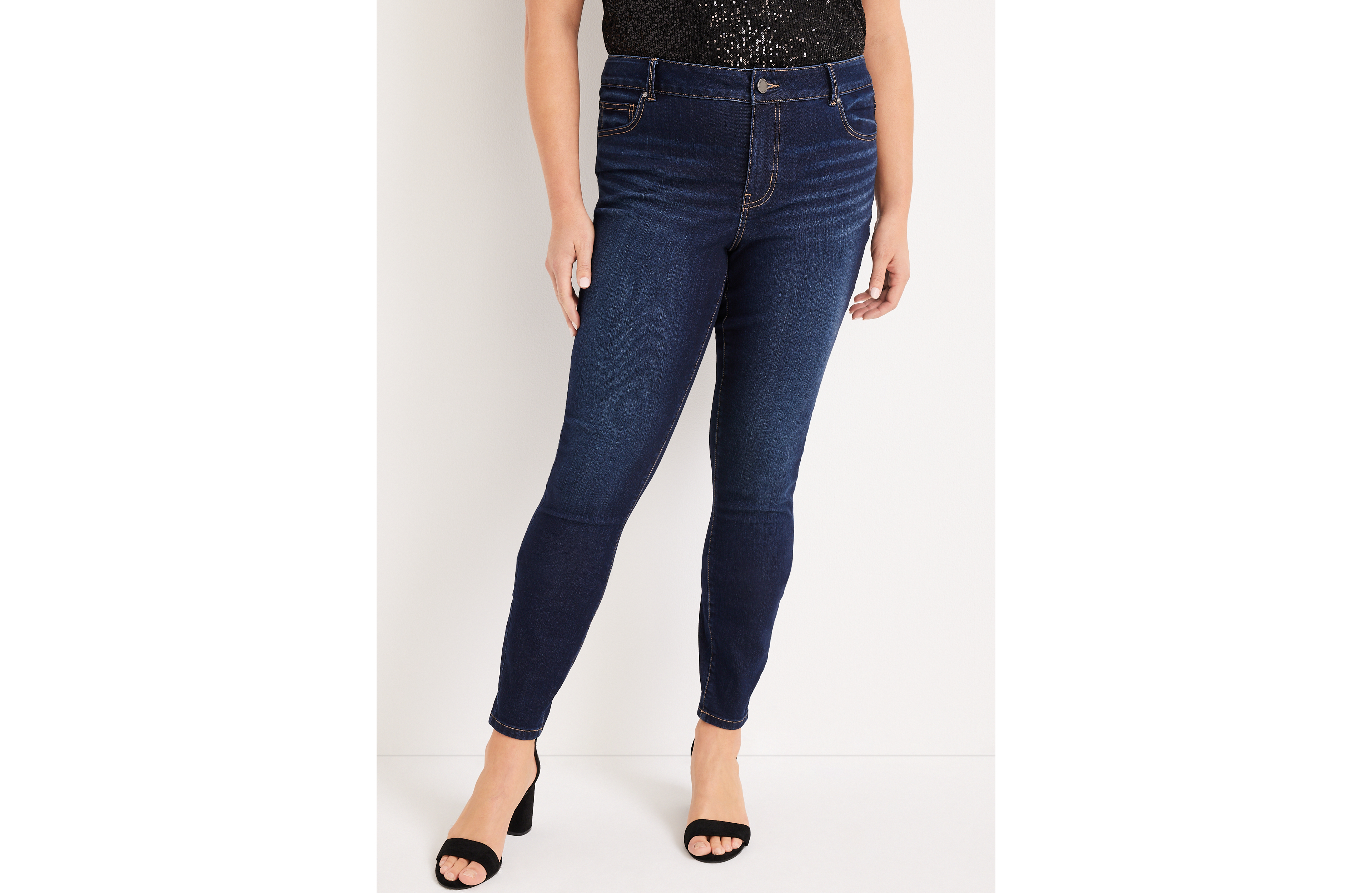 Plus Everflex™ Mid Fit Rise Dark Wash Jean
