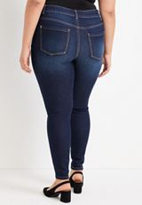 Plus Size m jeans by maurices&trade; Everflex&trade; Super Skinny Curvy High Rise Jean, DARK SANDBLAST, small