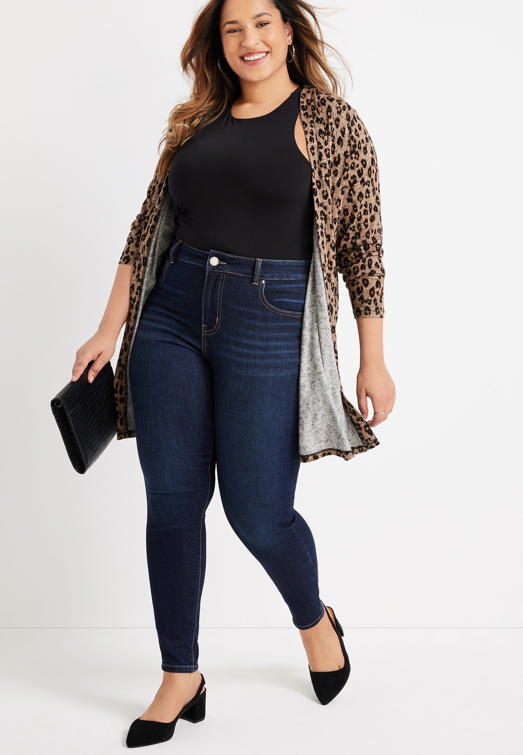 Plus Size m jeans by maurices&trade; Everflex&trade; Super Skinny Curvy High Rise Jean, DARK SANDBLAST, large