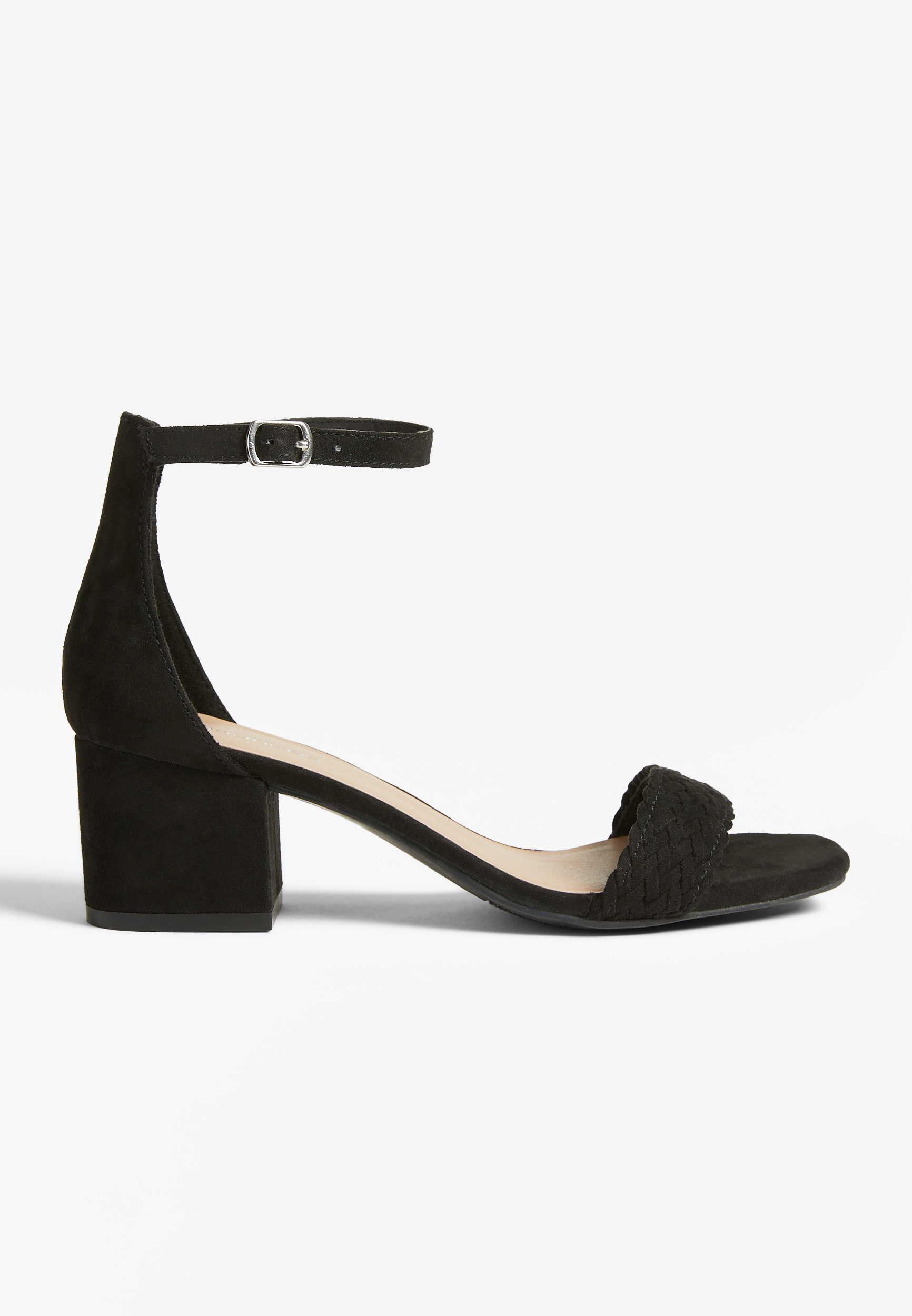 Roxy Black Braided Strap Heel, C106, large