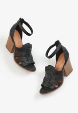 Brandy Black Block Heel, C106, small