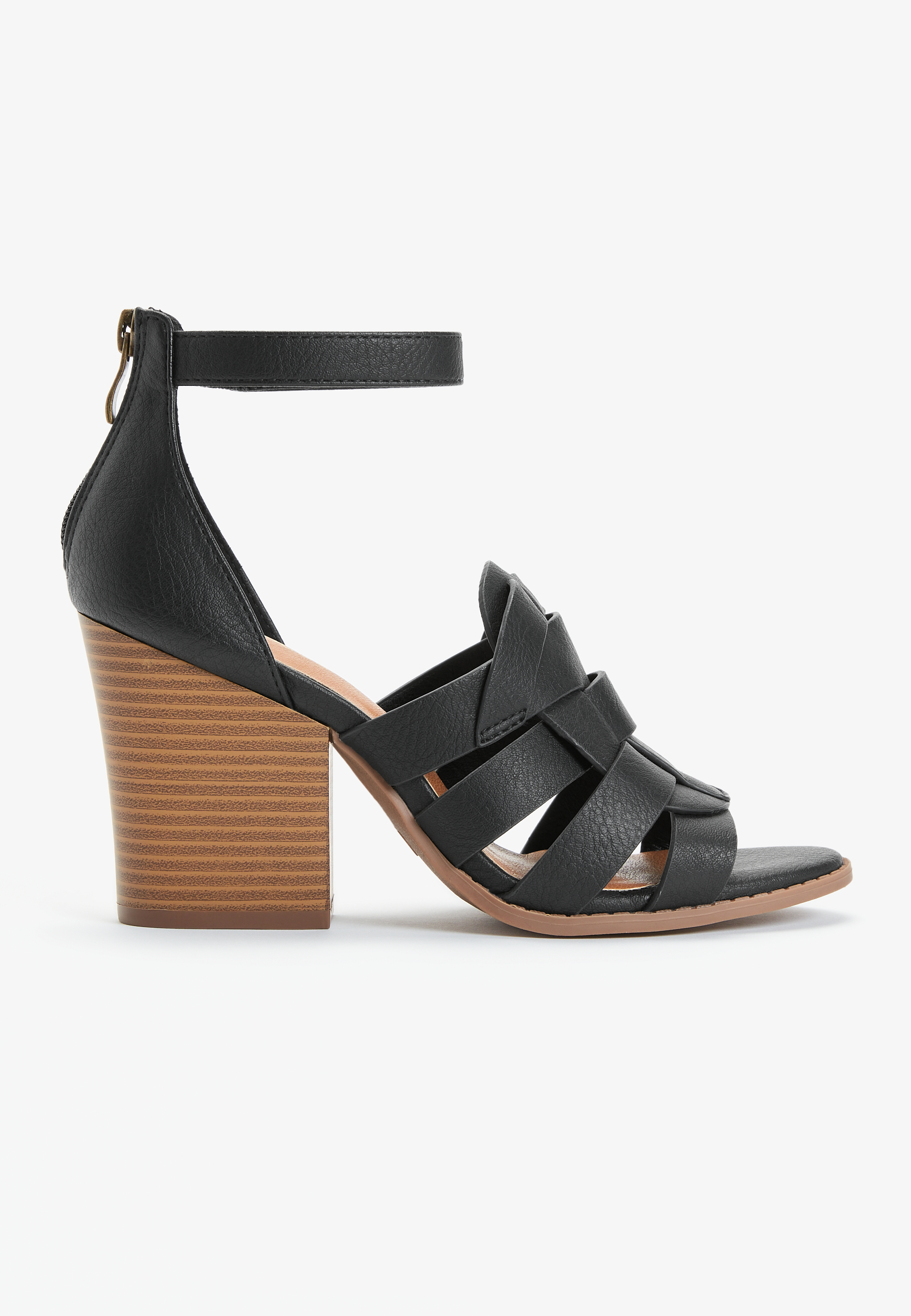 Brandy Black Block Heel, C106, large
