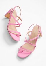 Rose Strappy Heel, PINK, small