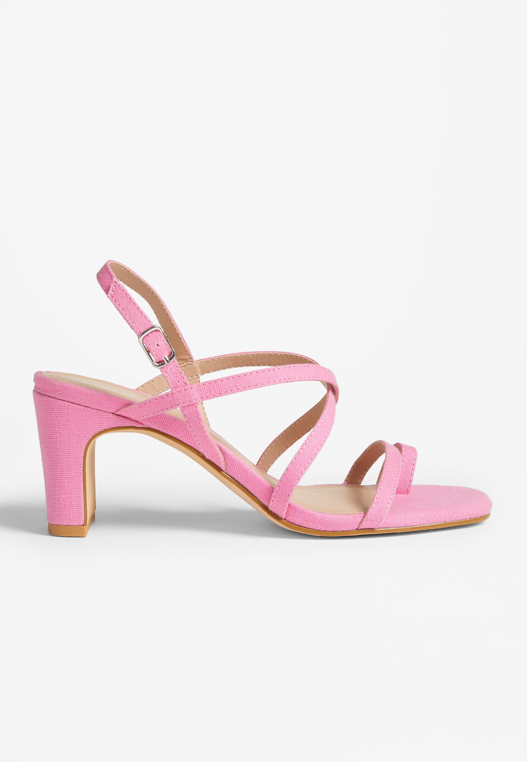 Rose Strappy Heel, PINK, large