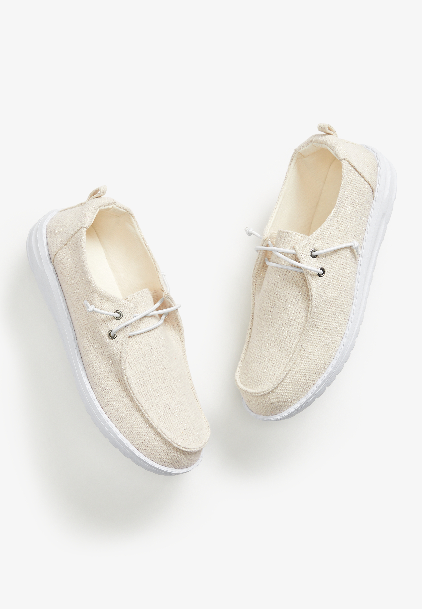 Sienna Shimmer Slip On Sneaker, NATURAL, large
