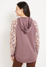 Harmony Ikat Sleeve Hoodie, , small