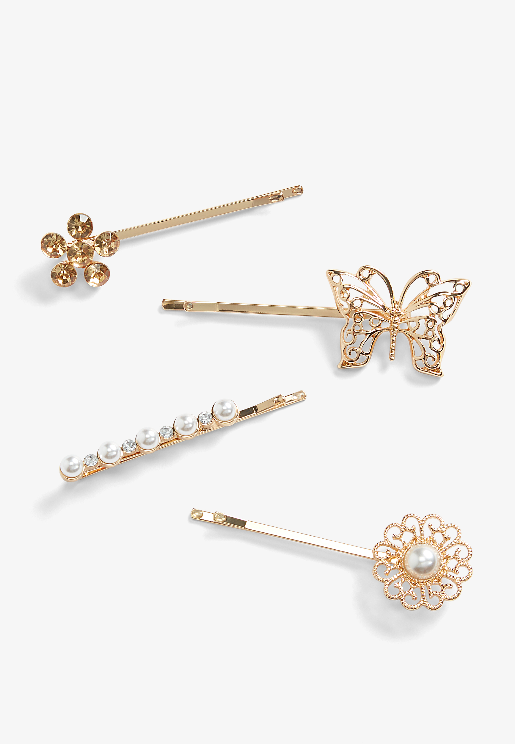 Girls 4 Pack Gold Variety Hair Pins | maurices