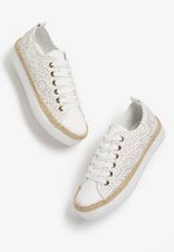 Faith White Platform Sneaker, C223, small