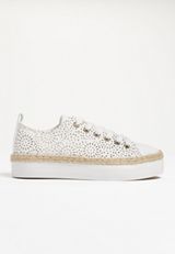 Faith White Platform Sneaker, C223, small
