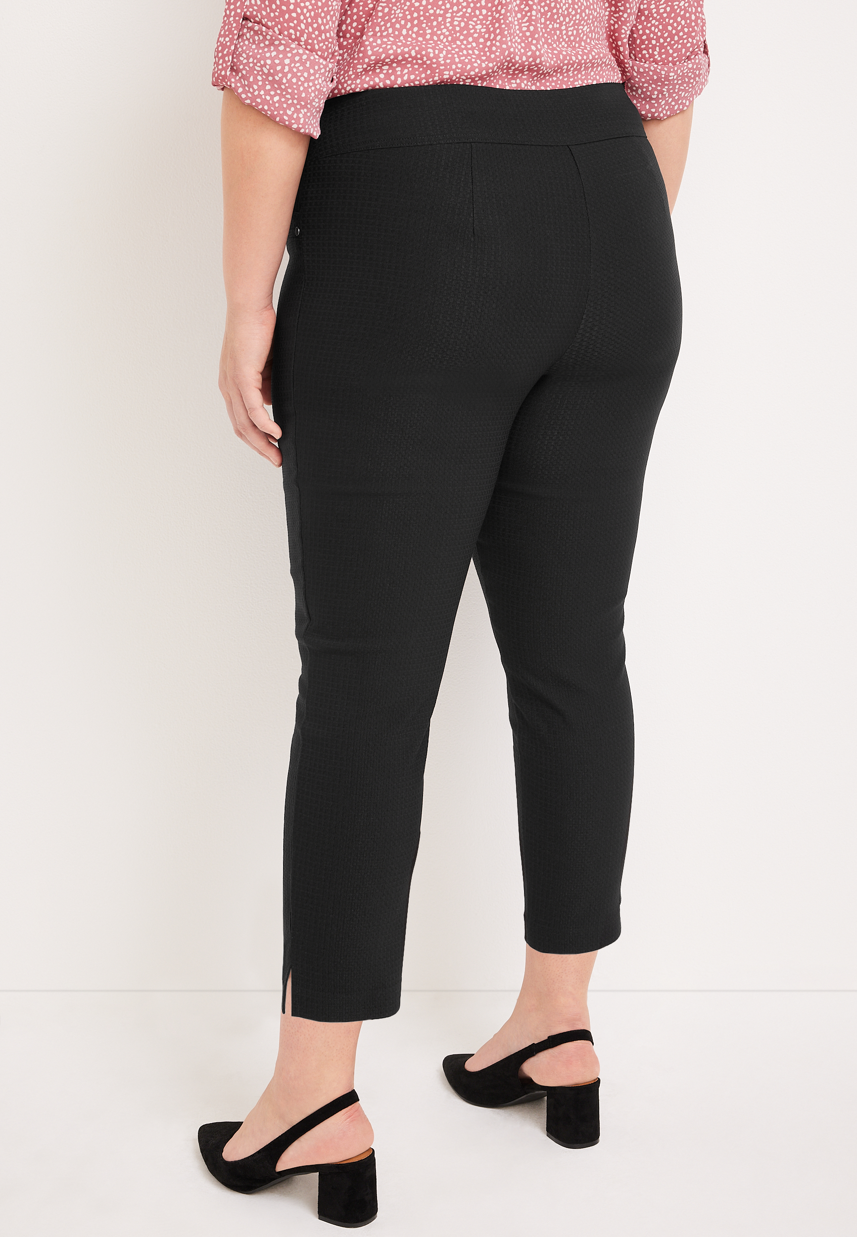 Plus Size Bengaline Textured Cropped Dress Pant, C106, large