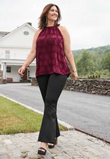 Plus Size Everflex&trade; Flare Pull On Ponte Pant, C106, small