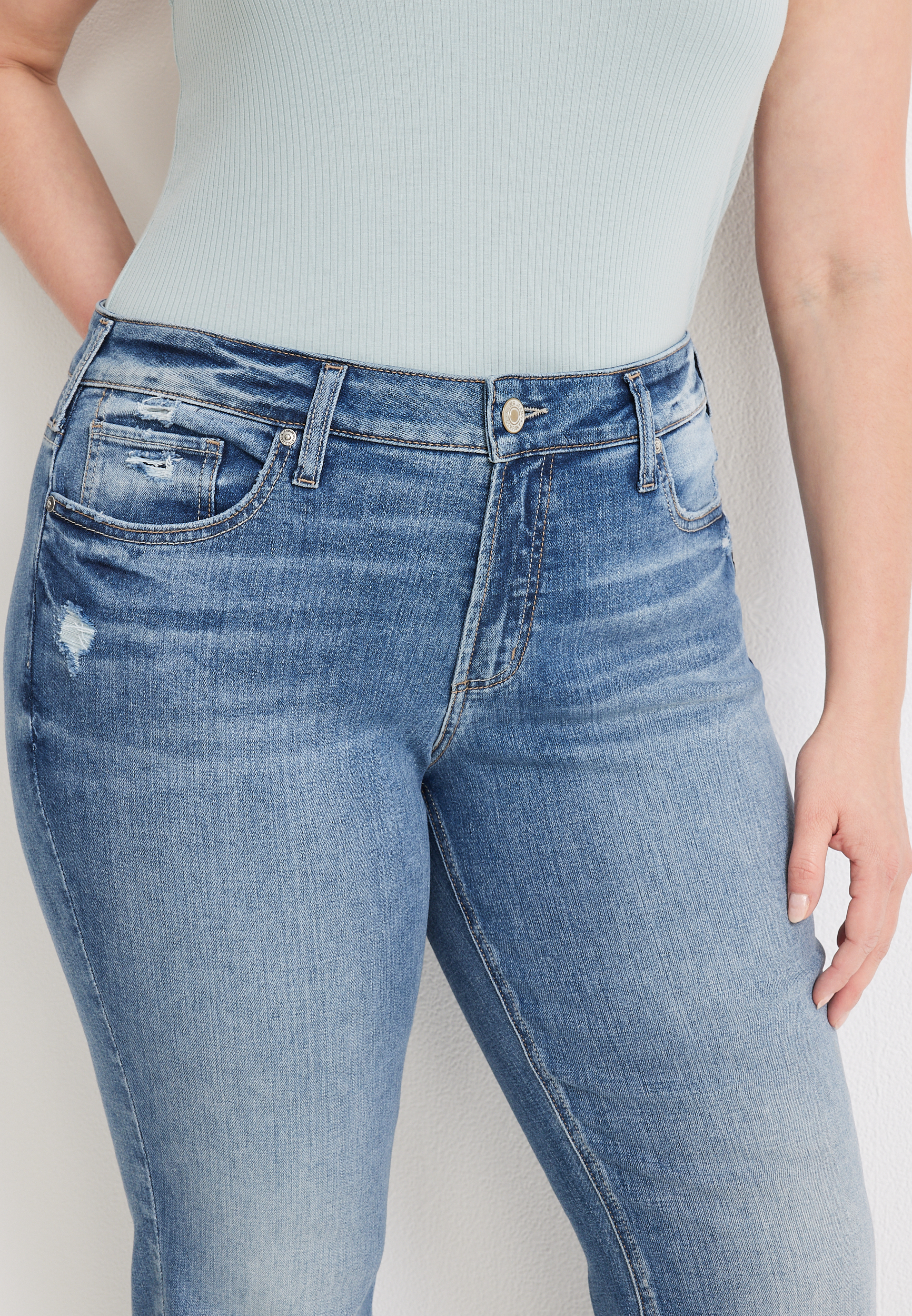 Plus Size Silver Jeans Co.&reg; Suki Straight Curvy Mid Rise Jean, C2806, large