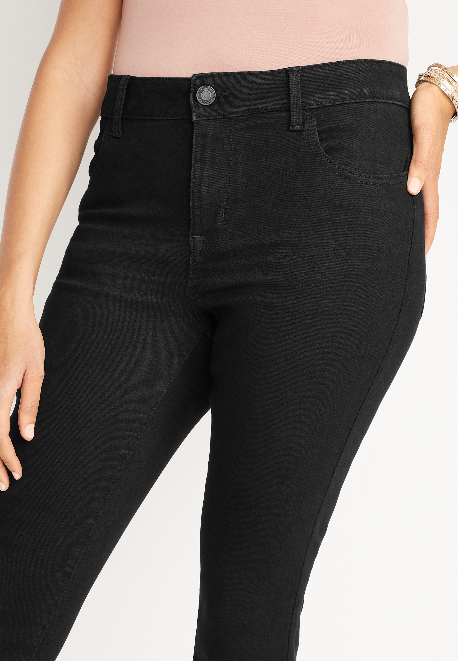 m jeans by maurices&trade; Mid Fit Mid Rise Jegging, BLACK, large