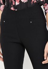 Bengaline Textured Cropped Dress Pant, BLACK, small