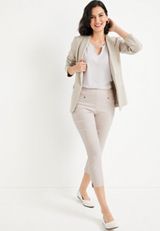 Bengaline Striped Cropped Dress Pant, C4813, small